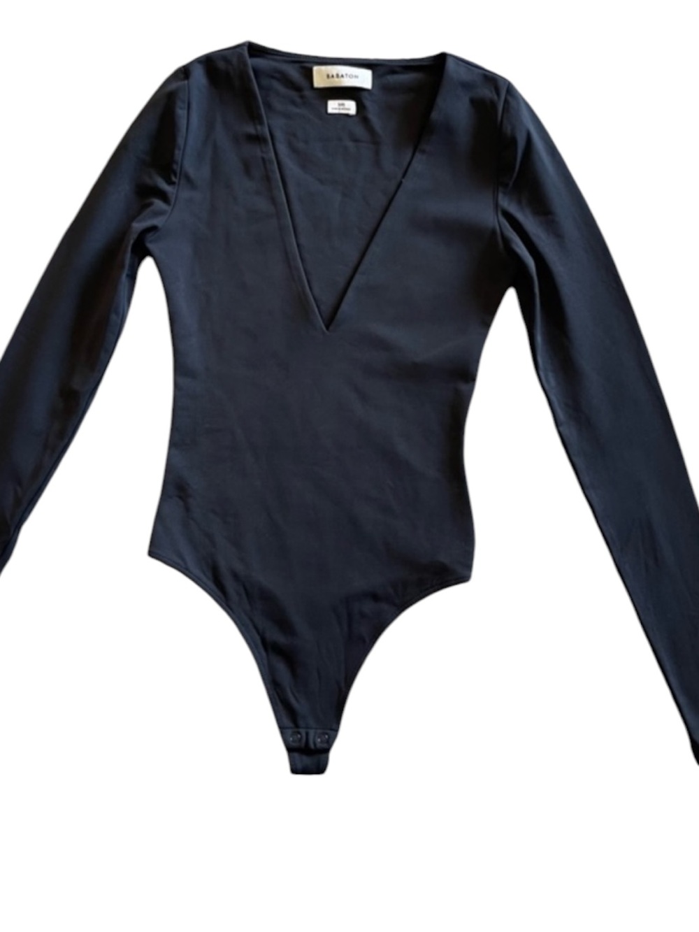 Aritzia‎ Babaton Contour Deep Plunge V-Neck Long Sleeve Bodysuit